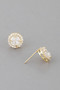 Jeweled Round Stud Earrings