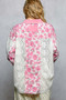 POL Floral Print Long Sleeve Lace Shirt with Front Pocket