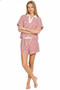 Zenana Striped Collared Top & Shorts Set