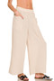 Zenana Woven Airflow Elastic Waistband Pants