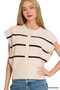 Zenana Striped Viscose Sweater Vest