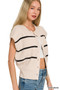 Zenana Striped Viscose Sweater Vest