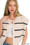 Zenana Striped Viscose Sweater Vest