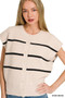 Zenana Striped Viscose Sweater Vest