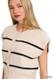 Zenana Striped Viscose Sweater Vest