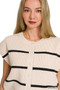 Zenana Striped Viscose Sweater Vest