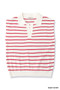 Zenana Viscose Striped Collared Sweater Vest
