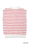 Zenana Viscose Striped Collared Sweater Vest