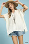 Umgee Flowy V-Neck Short Sleeve Blouse