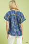 Umgee Botanical Floral Button Front Top