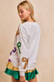 BiBi Mardi Gras Sequin Bow Top