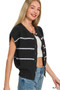 Zenana Striped Viscose Sweater Vest