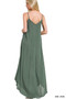Zenana Woven Crinkle Cami Maxi Dress with Side Pockets