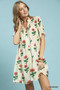 Umgee Floral Print Babydoll Dress