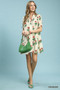 Umgee Floral Print Babydoll Dress
