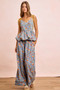 BiBi Floral Printed Drawstring Wide Pants