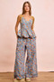 BiBi Floral Printed Drawstring Wide Pants