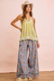 BiBi Floral Printed Drawstring Wide Pants