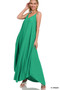 Zenana Woven Crinkle Cami Maxi Dress with Side Pockets