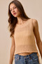 SO ME Low Gauge Pointelle Lightweight Sweater Tank Top
