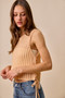 SO ME Low Gauge Pointelle Lightweight Sweater Tank Top
