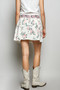 POL Raw Hem Floral Skirt with Pockets