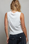 POL Ribbed V-Neck Tank with Stud Point