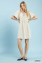 Umgee Linen Trim Tunic Dress