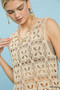 Umgee Crochet Flower Motif Sleeveless Tank Top
