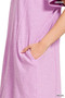 Zenana Washed Slub Short Sleeve Dress With Pockets