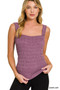 Zenana Seamless Winkle Stone Washed Tank Top