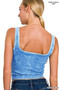 Zenana 2 Way Neckline Washed Ribbed Seamless Tank Top