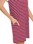 Zenana Contrast Trim Striped T-shirts Dress