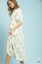Umgee Printed Cotton Gauze Midi Dress