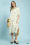 Umgee Printed Cotton Gauze Midi Dress