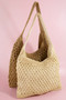 Fame Intricate Straw Weave Large Shoulder Bag