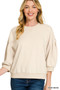 Zenana Scuba Dolman Sleeve Sweatshirt