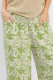 Umgee Linen Printed Wide Leg Raw Hem Pants