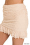 Zenana Ruched Mini Skirt with Built in Shorts