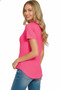 Zenana Ribbed Curved Hem Round-Neck Tee