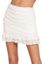 Zenana Ruched Mini Skirt with Built in Shorts