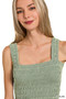 Zenana Seamless Winkle Stone Washed Bra Top