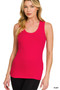 Zenana Ribbed Scoop Neck Tank Top