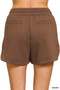 Zenana Scuba Elastic Waistband Shorts With Pocket