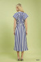 Umgee Striped Button-Front Midi Dress