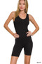 Zenana Ribbed Seamless Sports Romper