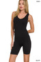 Zenana Ribbed Seamless Sports Romper