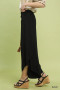 Umgee Flowy Asymmetrical Hem Wide Leg Pants