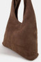 Fame Grommet Studded Suede Shoulder Bag