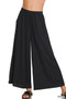Zenana Woven Pleated Linen Blend Wide Leg Pants